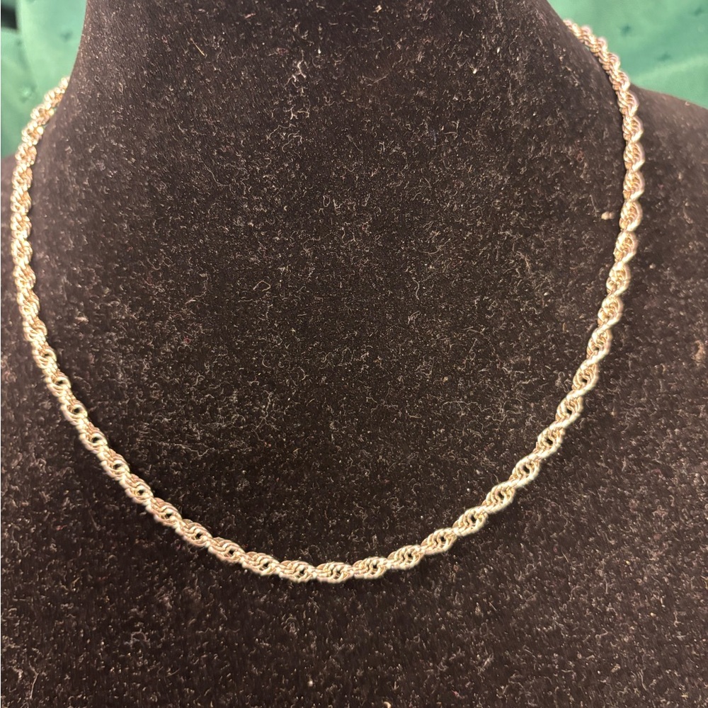 Elegant 20” sterling silver Rope Chain Necklace